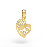 Mother and child gold pendant 314120-1