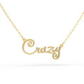 A pendant with a name on a gold-plated chain 320223-0,4 Crazy
