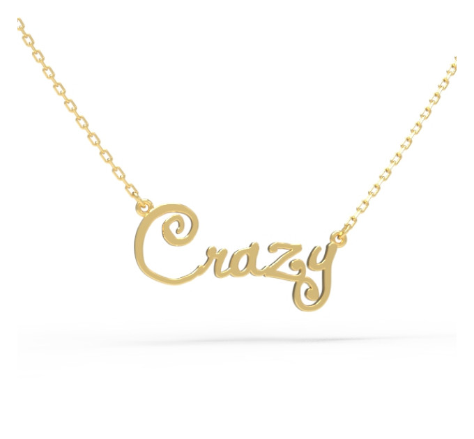 Gold name pendant on a chain 320120-0,4 Crazy