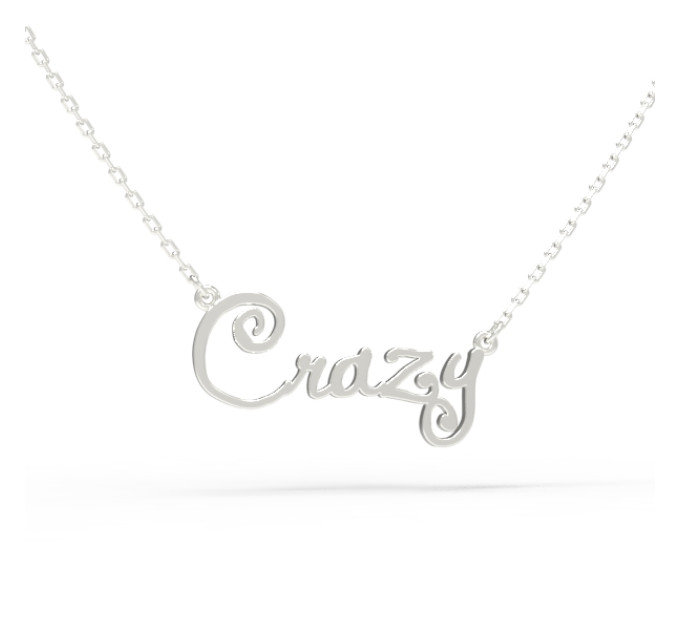Gold name pendant on a chain 320130-0,4 Crazy