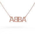 Gold name pendant on a chain 320110-0,3 ABBA