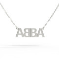 Gold name pendant on a chain 320130-0,4 ABBA