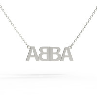 Silver name pendant on a chain 320232-0,4 ABBA