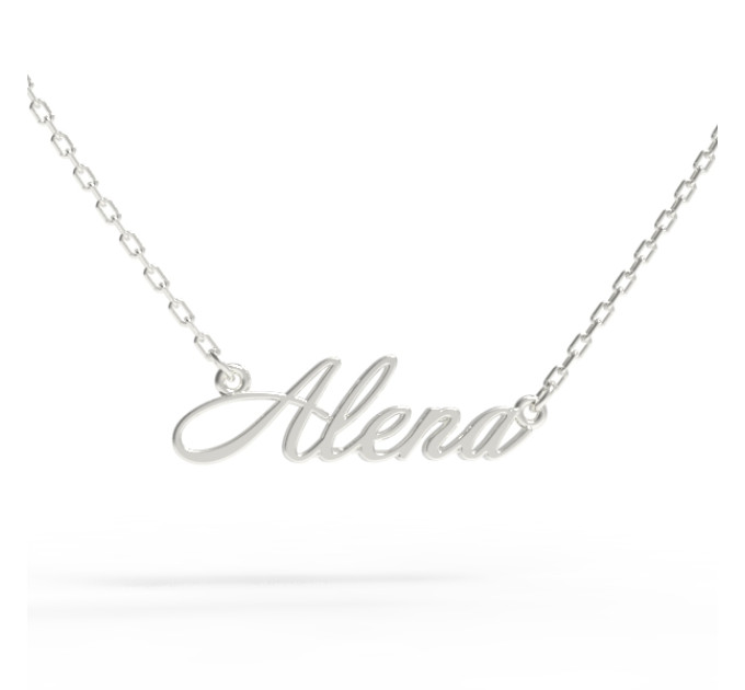 Silver name pendant on a chain 320232-0,4 Alena