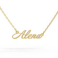 A pendant with a name on a gold-plated chain 320223-0,4 Alena