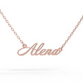Gold name pendant on a chain 320110-0,4 Alena
