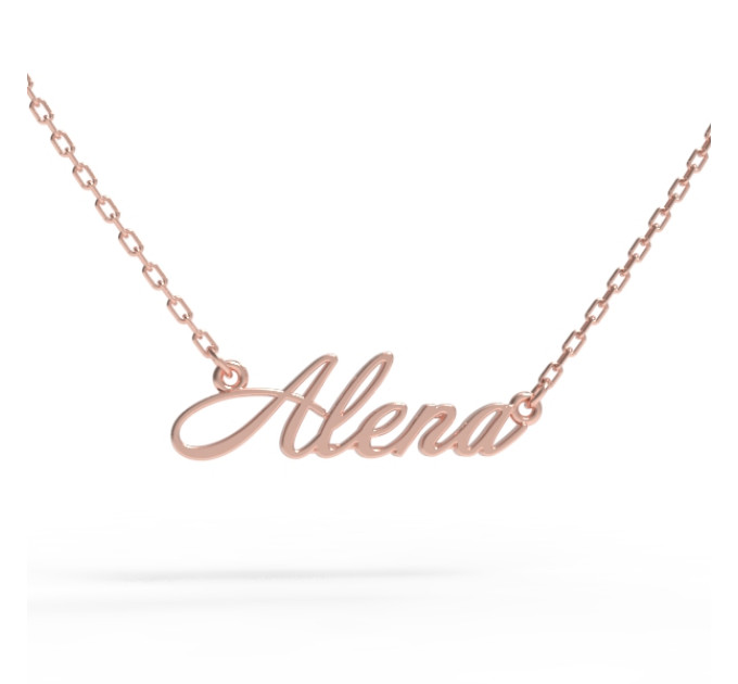 A pendant with a name on a gold-plated chain 320213-0,4 Alena