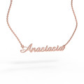 Gold name pendant on a chain 320110-0,3 Anastasia