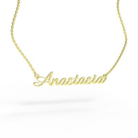 A pendant with a name on a gold-plated chain 320223-0,4 Anastasia