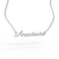 Gold name pendant on a chain 320130-0,4 Anastasia