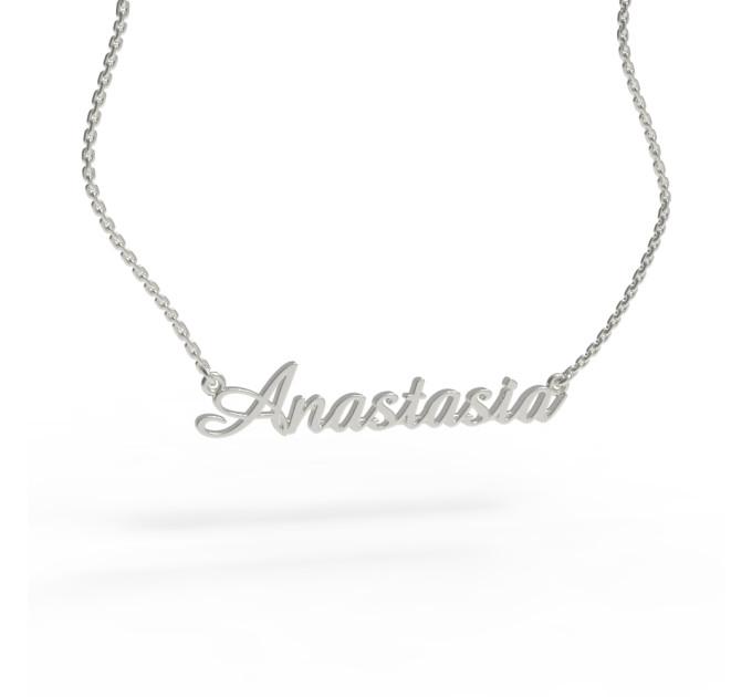 Gold name pendant on a chain 320130-0,3 Anastasia