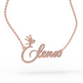 Gold name pendant on a chain 320110-0,4 Elena
