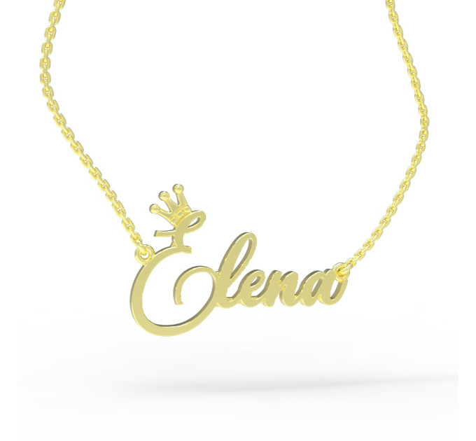 Gold name pendant on a chain 320120-0,3 Elena