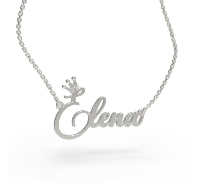 Gold name pendant on a chain 320130-0,4 Elena