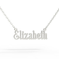 Silver name pendant on a chain 320232-0,4 Elizabeth