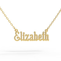 Кулон з іменем золотий на цепоці 320120-0,4 Elizabeth