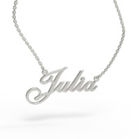 Silver name pendant on a chain 320232-0,4 Julia
