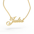 Gold name pendant on a chain 320120-0,3 Julia