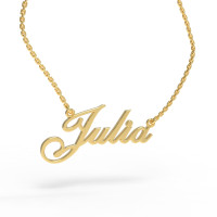 A pendant with a name on a gold-plated chain 320223-0,4 Julia