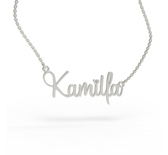 Кулон с именем серебряный на цепочке 320232-0,4фб Kamilla