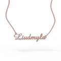 A pendant with a name on a gold-plated chain 320213-0,4 Liudmyla