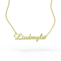 A pendant with a name on a gold-plated chain 320223-0,4 Liudmyla