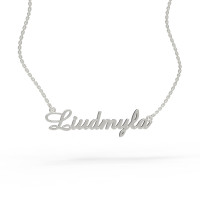 Gold name pendant on a chain 320130-0,4 Liudmyla
