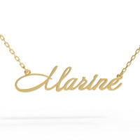 A pendant with a name on a gold-plated chain 320223-0,4 Marine