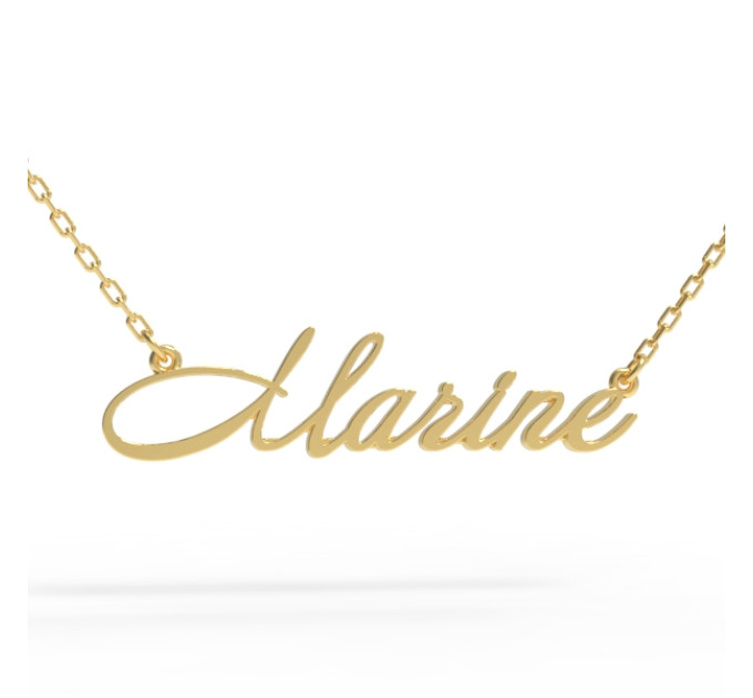 Gold name pendant on a chain 320120-0,4 Marine