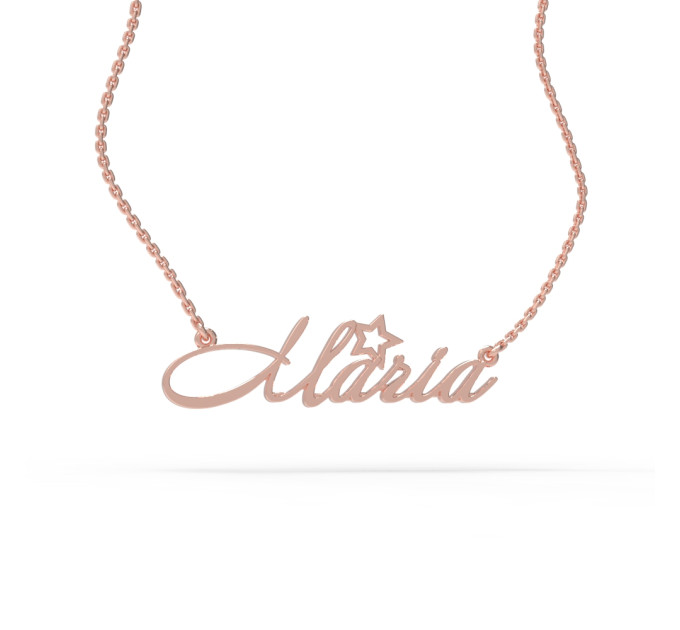 A pendant with a name on a gold-plated chain 320213-0,4 Maria-1