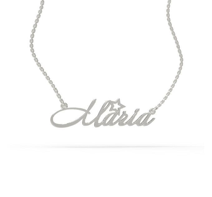 Silver name pendant on a chain 320232-0,4 Maria-1