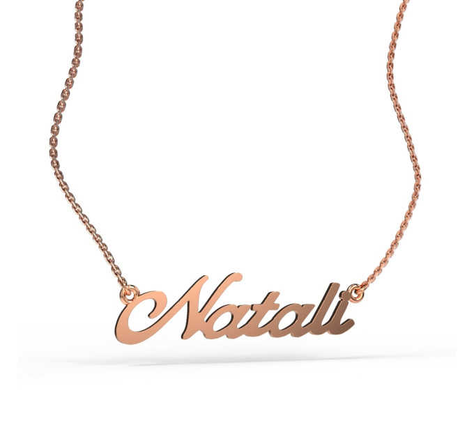 A pendant with a name on a gold-plated chain 320213-0,4 Natali-1