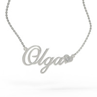 Gold name pendant on a chain 320130-0,4фб Olga