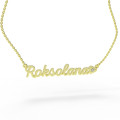 Gold name pendant on a chain 320120-0,3фб Roksolana