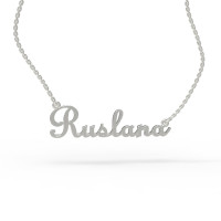 Gold name pendant on a chain 320130-0,3 Ruslana
