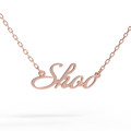 A pendant with a name on a gold-plated chain 320213-0,4 Shoo
