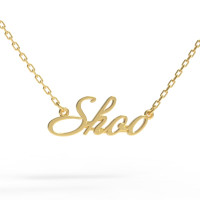 Gold name pendant on a chain 320120-0,4 Shoo