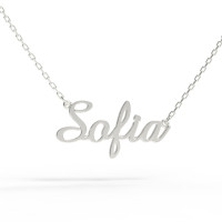 Gold name pendant on a chain 320130-0,4 Sofia