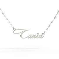 Gold name pendant on a chain 320130-0,3 Tania