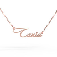 Gold name pendant on a chain 320110-0,3 Tania