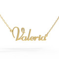 Gold name pendant on a chain 320120-0,4фб Valeria