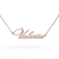 A pendant with a name on a gold-plated chain 320213-0,4 Valeriia