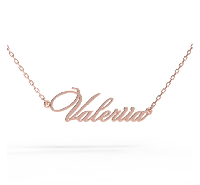 A pendant with a name on a gold-plated chain 320213-0,4 Valeriia