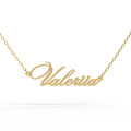 A pendant with a name on a gold-plated chain 320223-0,4 Valeriia