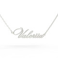 Silver name pendant on a chain 320232-0,4 Valeriia