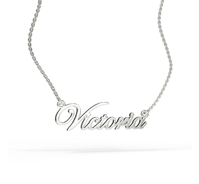 Gold name pendant on a chain 320120-0,4 Victoria