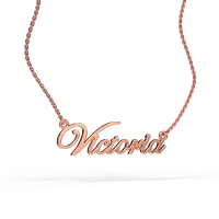 Gold name pendant on a chain 320110-0,4 Victoria