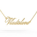 A pendant with a name on a gold-plated chain 320223-0,4фб Vladislava