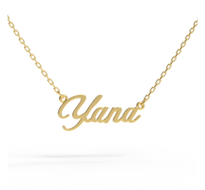 A pendant with a name on a gold-plated chain 320223-0,4 Yana