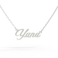 Silver name pendant on a chain 320232-0,4 Yana